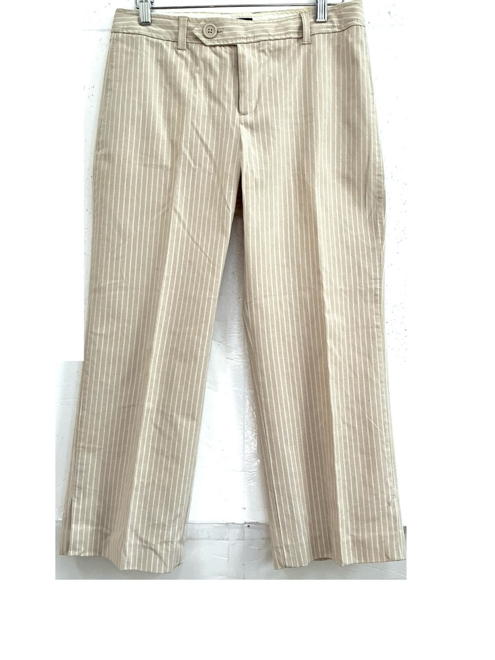 Gap Beige Pinstripe Dress Pants